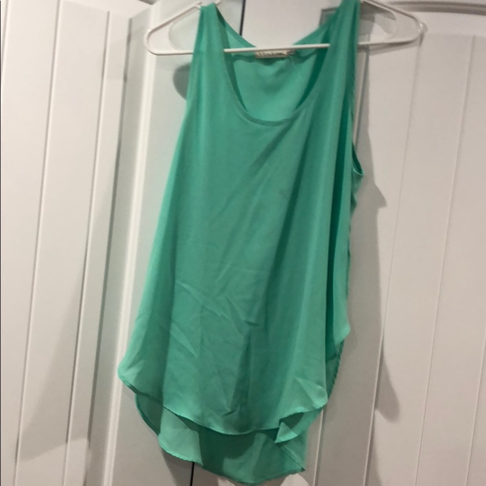 Turquoise green lightweight tank top